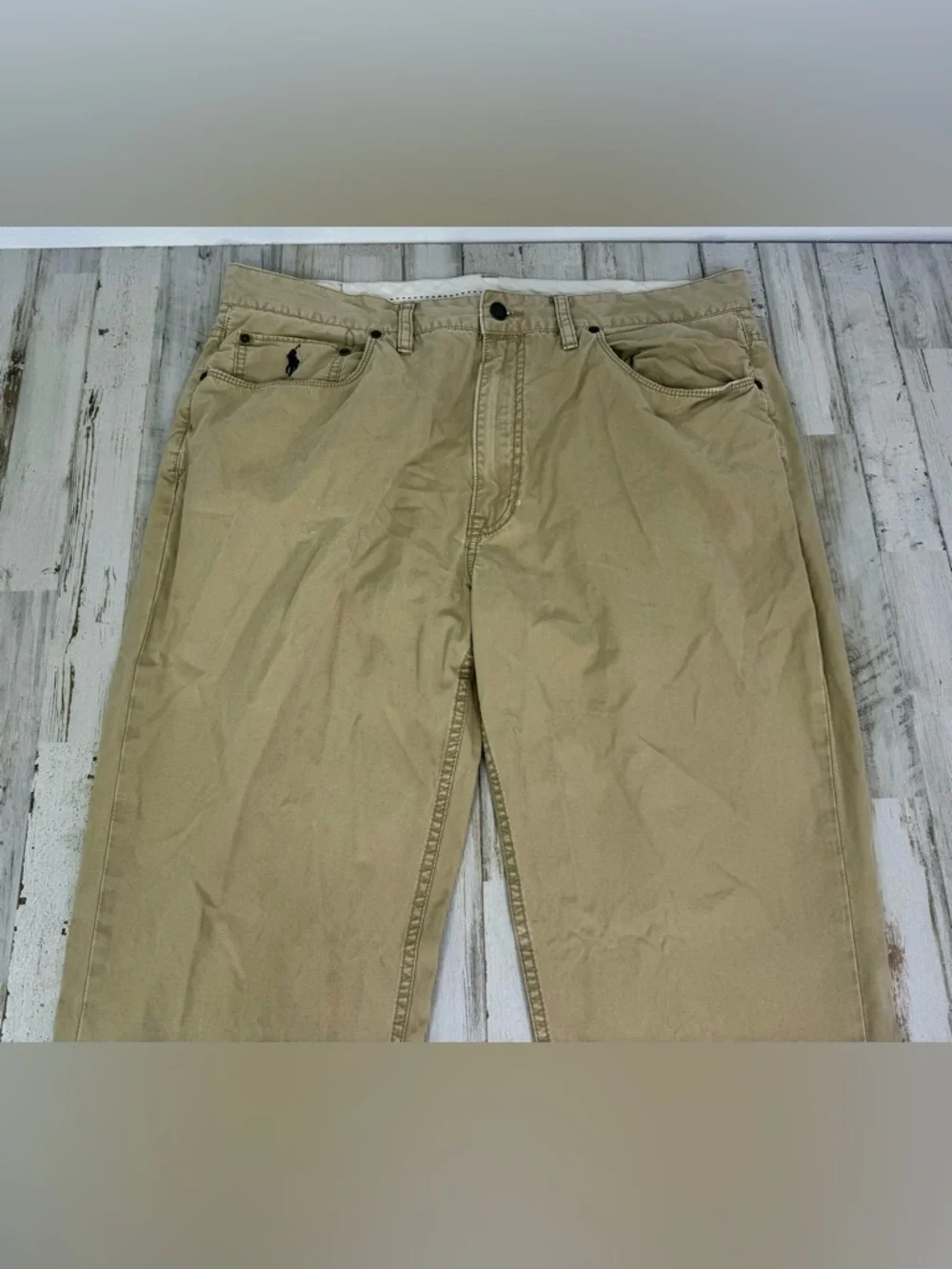 Polo Ralph Lauren Jeans Mens 38Tx34 Tan Denim Regular Straight - Picture 3 of 12